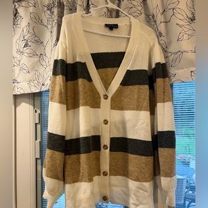 Button up cardigan sweater. Very warm and cozy. Only worn once or twice.